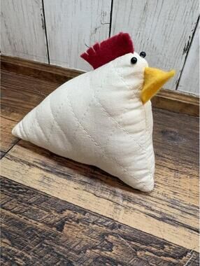 Handmade Small Stuffed Chicken Hen Farmhouse Cottage Knick Knack Pin Cushion Sew